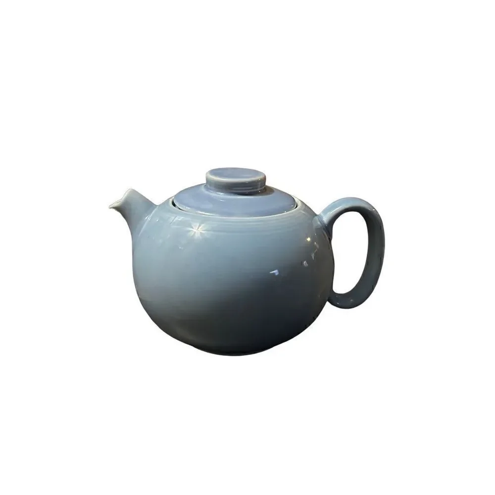 Vintage Ceramic Light Blue Tea Pot Kettle Decor retro